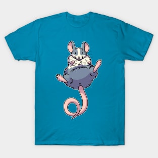 Chubby Mouse/Rat- Blue and White T-Shirt